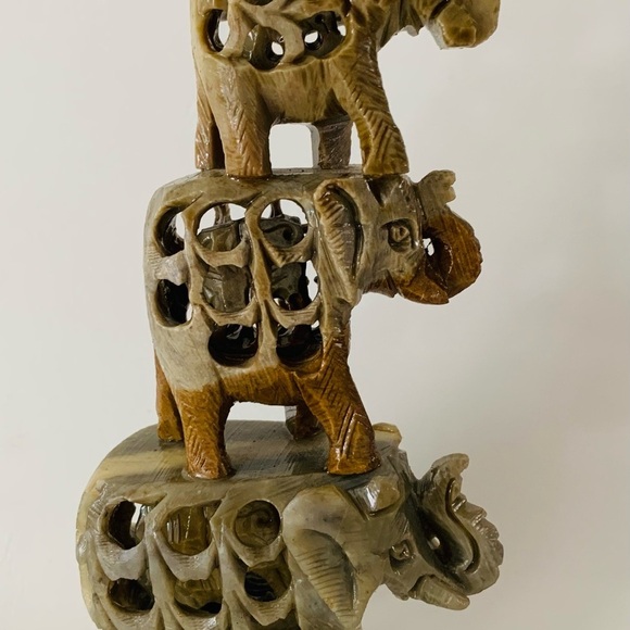 Other - Handcrafted Elephant Sculpture in Brown and Gray